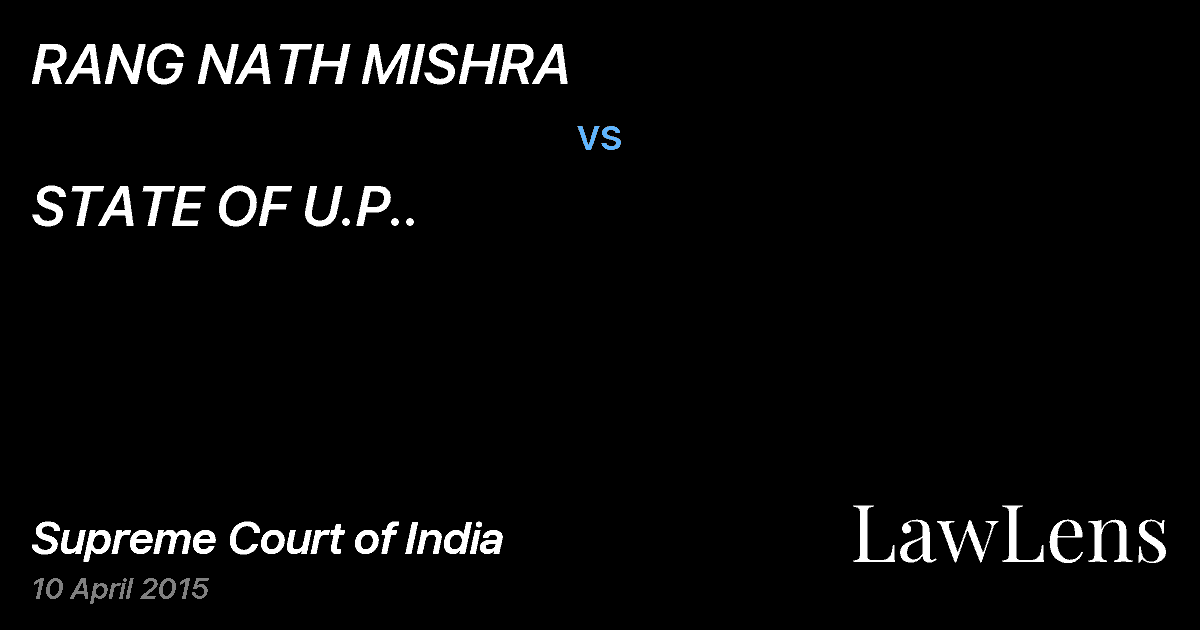 Preview image for RANG NATH MISHRA vs. STATE OF U.P..