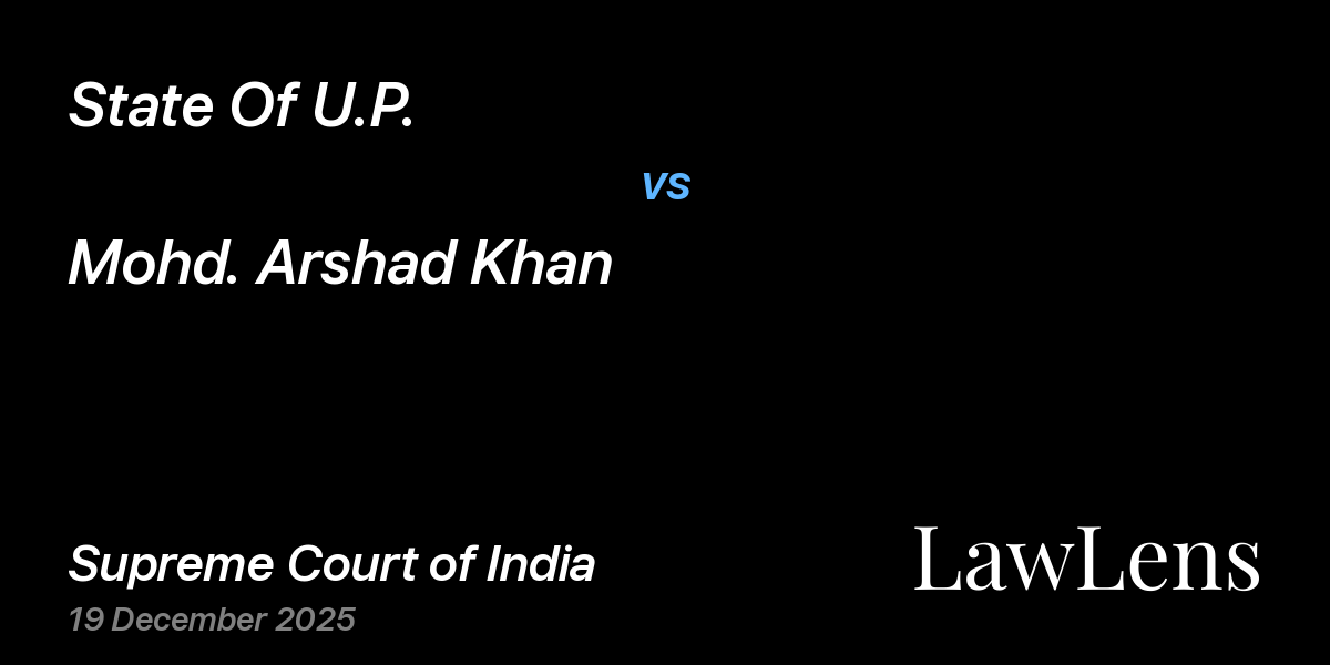 Preview image for State Of U.P. vs. Mohd. Arshad Khan