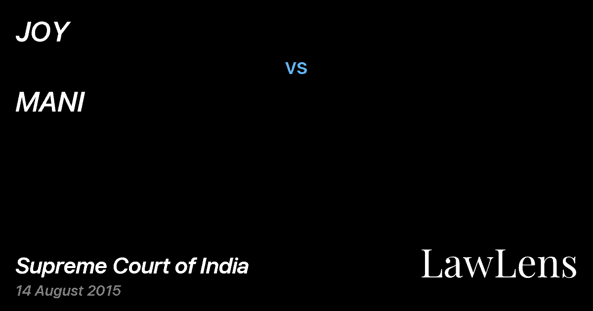 Preview image for JOY vs. MANI