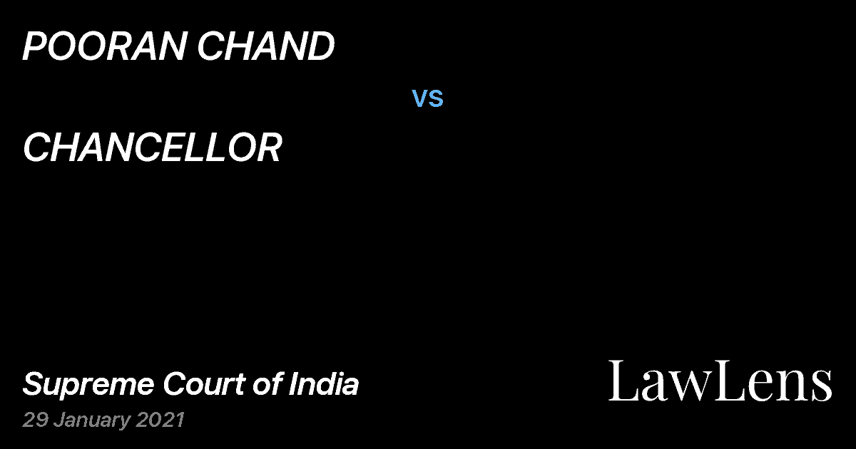 Preview image for POORAN CHAND vs. CHANCELLOR