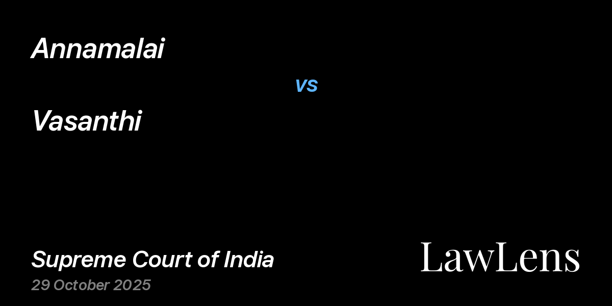 Preview image for Annamalai vs. Vasanthi