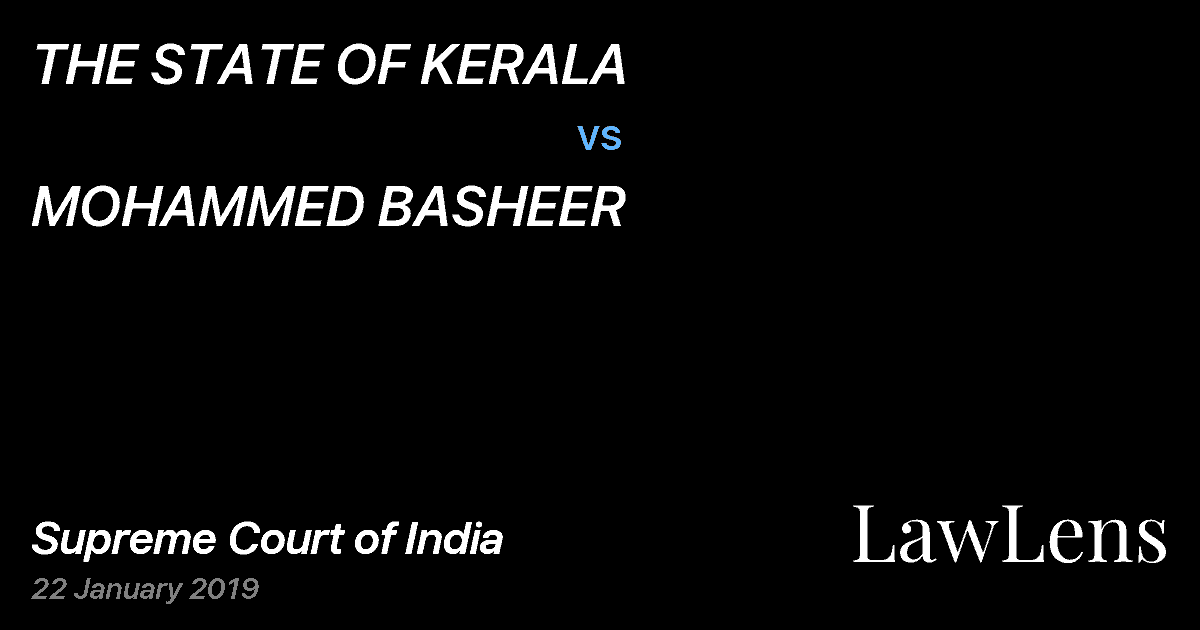 Preview image for THE STATE OF KERALA vs. MOHAMMED BASHEER