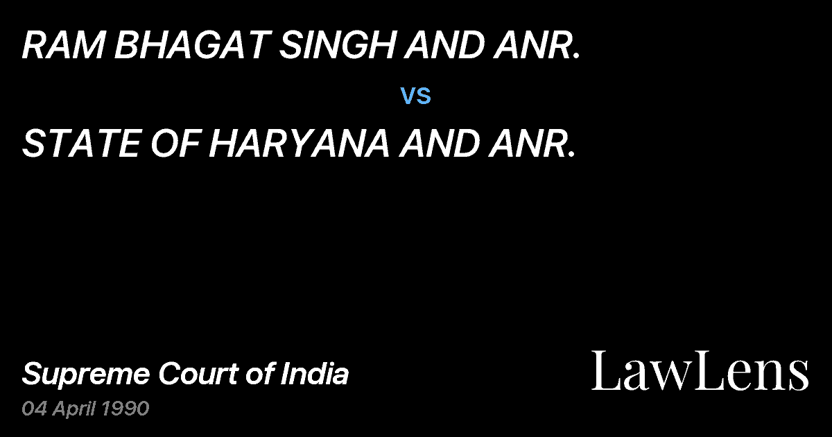 Preview image for RAM BHAGAT SINGH AND ANR. vs. STATE OF HARYANA AND ANR.