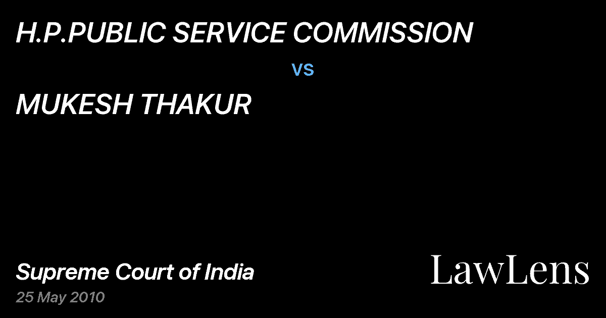Preview image for H.P.PUBLIC SERVICE COMMISSION vs. MUKESH THAKUR