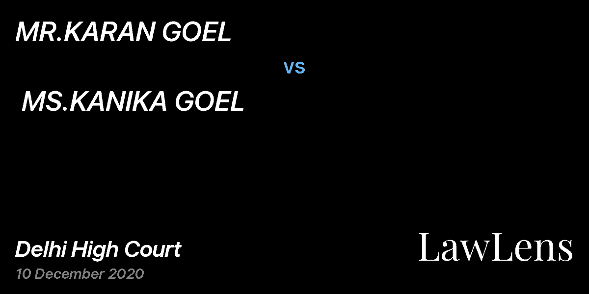 Preview image for MR.KARAN GOEL  vs.  MS.KANIKA GOEL