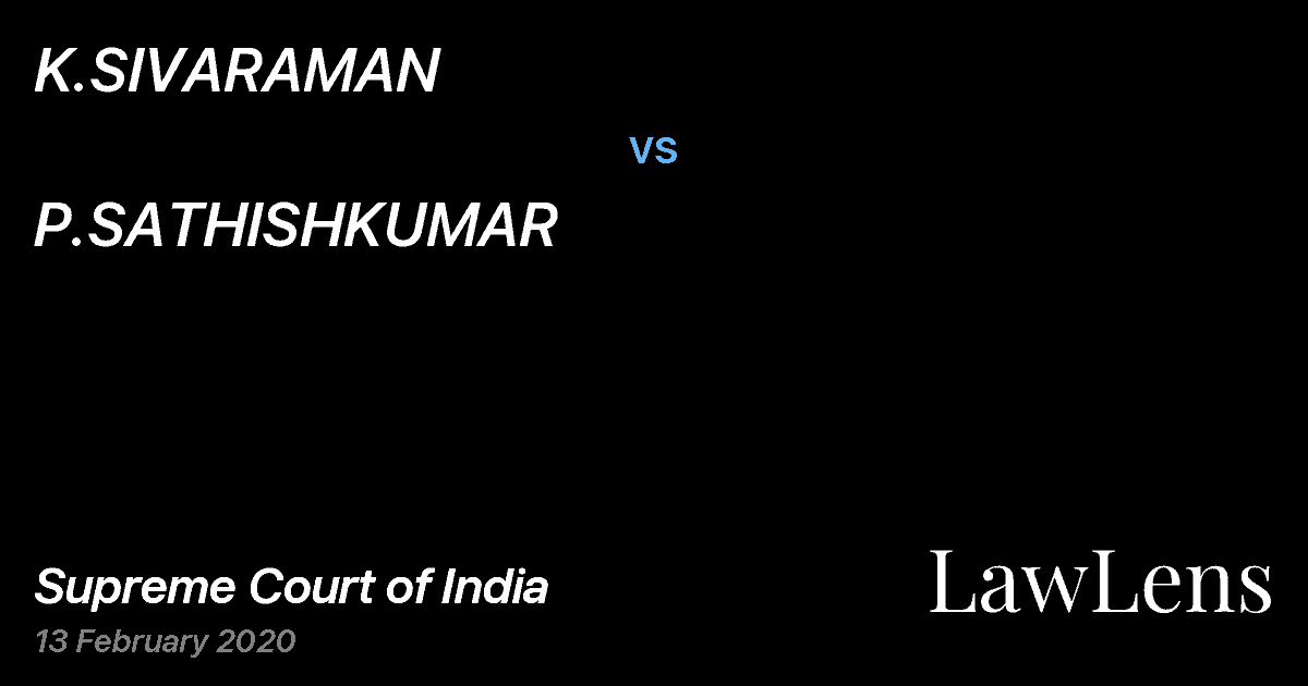 Preview image for K.SIVARAMAN vs. P.SATHISHKUMAR