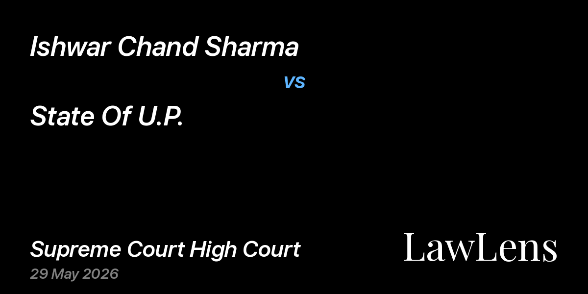 Preview image for Ishwar Chand Sharma vs. State Of U.P.