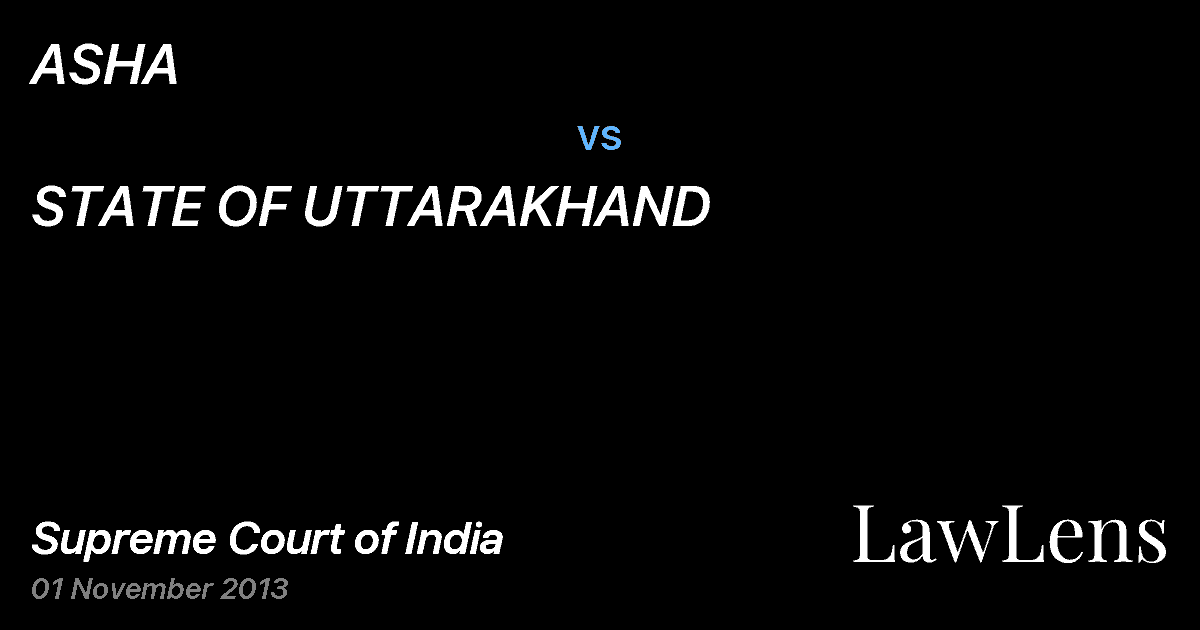 Preview image for ASHA vs. STATE OF UTTARAKHAND