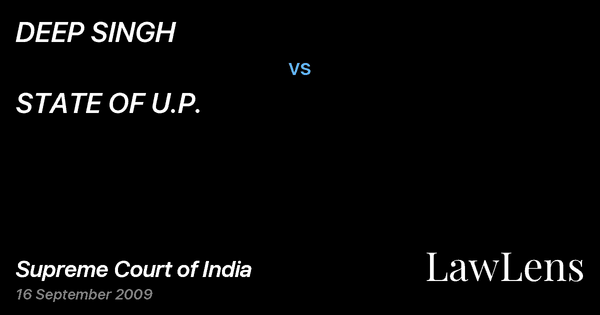 Preview image for DEEP SINGH vs. STATE OF U.P.
