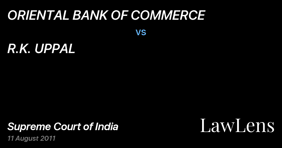 Preview image for ORIENTAL BANK OF COMMERCE vs. R.K. UPPAL