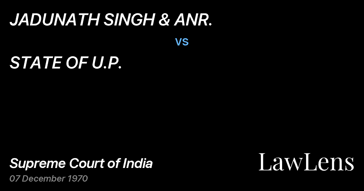 Preview image for JADUNATH SINGH & ANR. vs. STATE OF U.P.