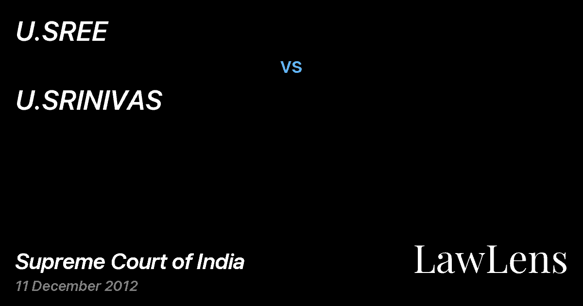 Preview image for U.SREE vs. U.SRINIVAS