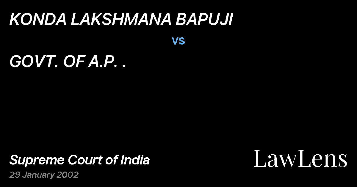 Preview image for KONDA LAKSHMANA BAPUJI vs. GOVT. OF A.P. .