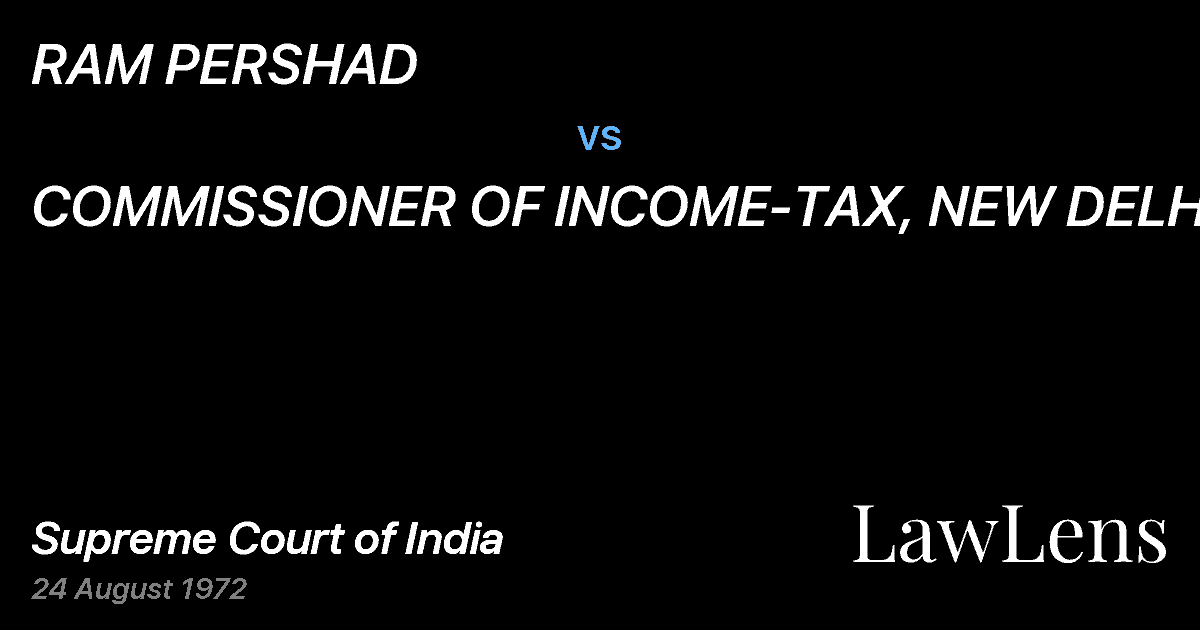 Preview image for RAM PERSHAD vs. COMMISSIONER OF INCOME-TAX, NEW DELHI