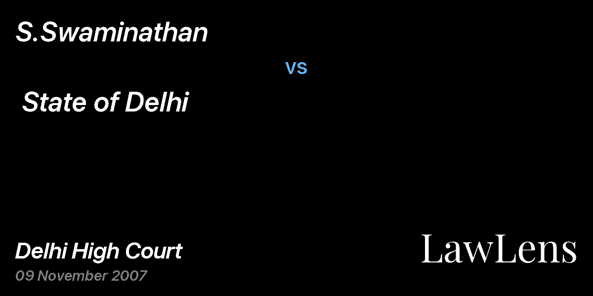 Preview image for S.Swaminathan  vs.  State of Delhi