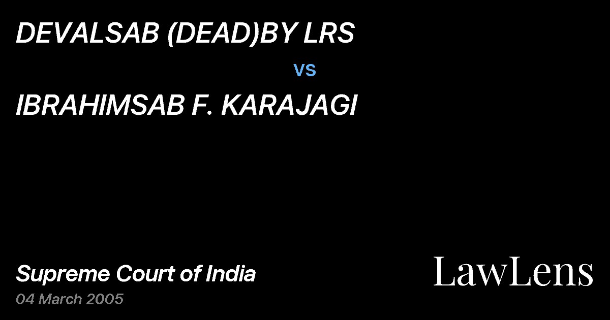 Preview image for DEVALSAB (DEAD)BY LRS vs. IBRAHIMSAB F. KARAJAGI