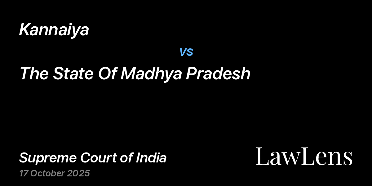 Preview image for Kannaiya vs. The State Of Madhya Pradesh