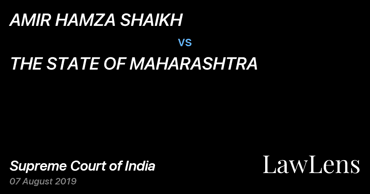 Preview image for AMIR HAMZA SHAIKH vs. THE STATE OF MAHARASHTRA
