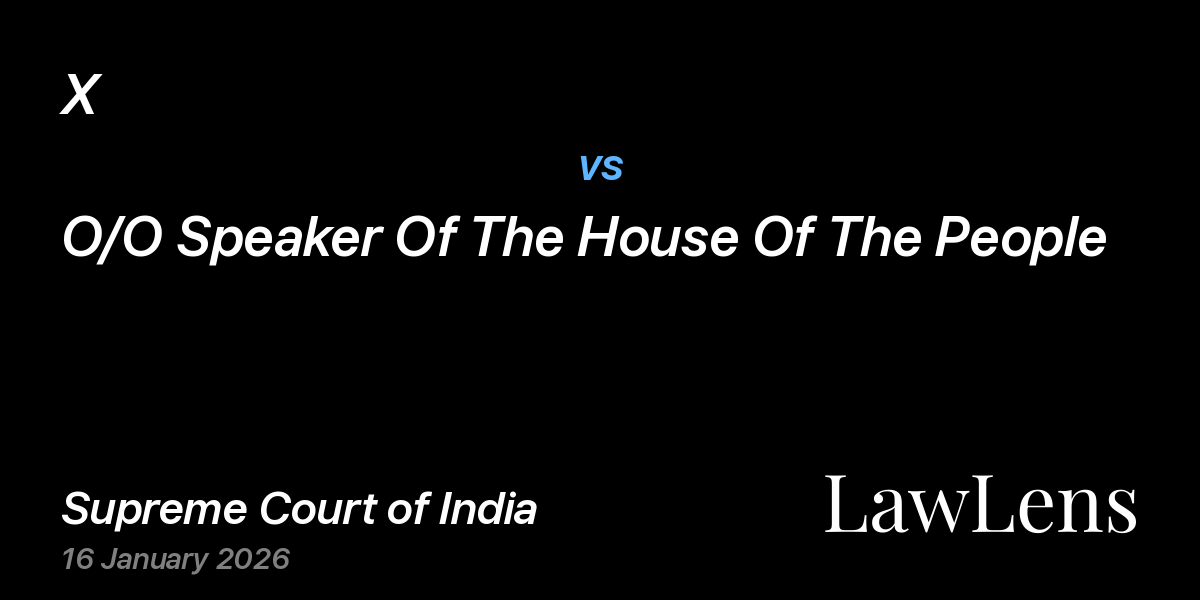 Preview image for X vs. O/O Speaker Of The House Of The People