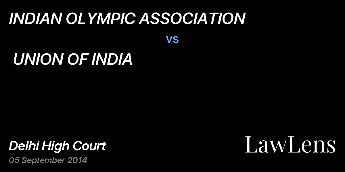 Preview image for INDIAN OLYMPIC ASSOCIATION  vs.  UNION OF INDIA