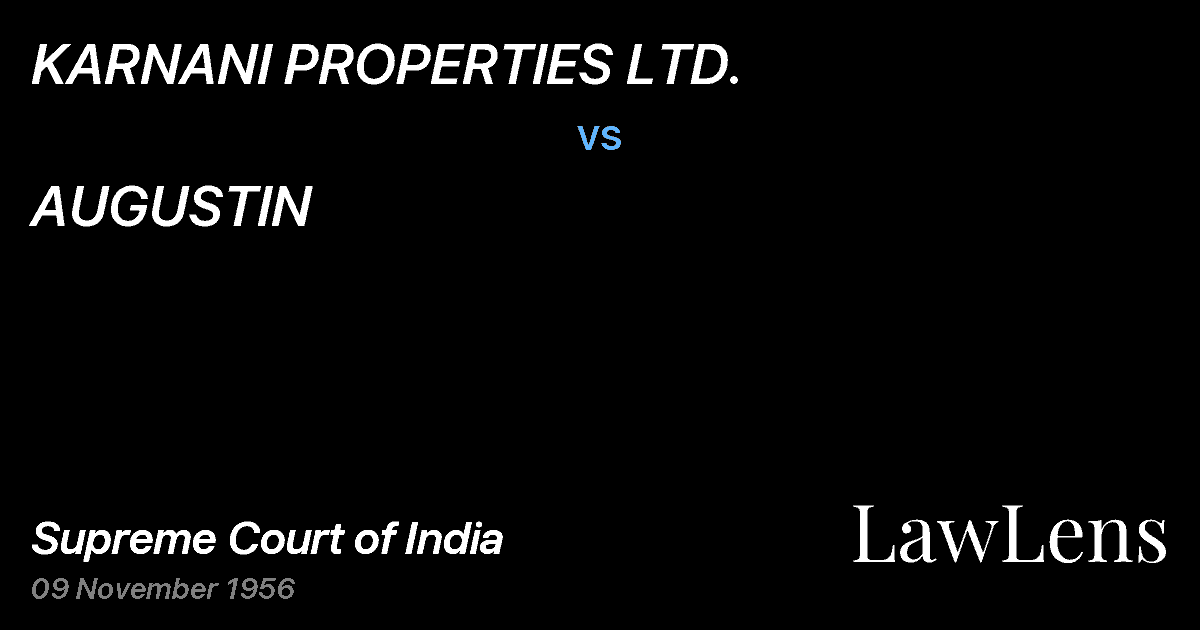 Preview image for KARNANI PROPERTIES LTD. vs. AUGUSTIN