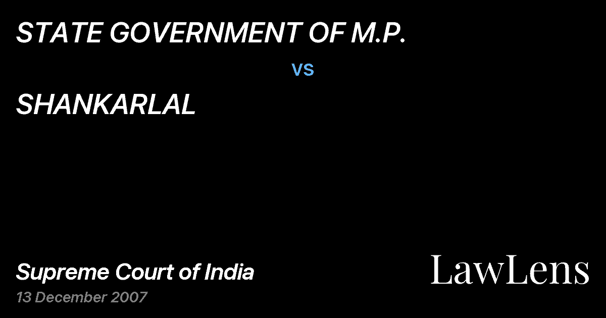 Preview image for STATE GOVERNMENT OF M.P. vs. SHANKARLAL