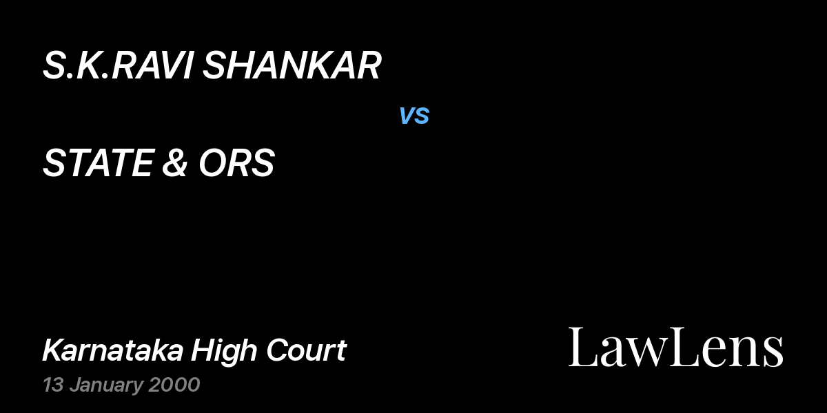 Preview image for S.K.RAVI SHANKAR vs. STATE & ORS