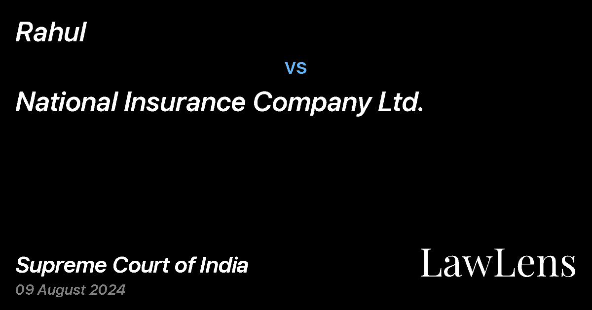 Preview image for Rahul vs. National Insurance Company Ltd.