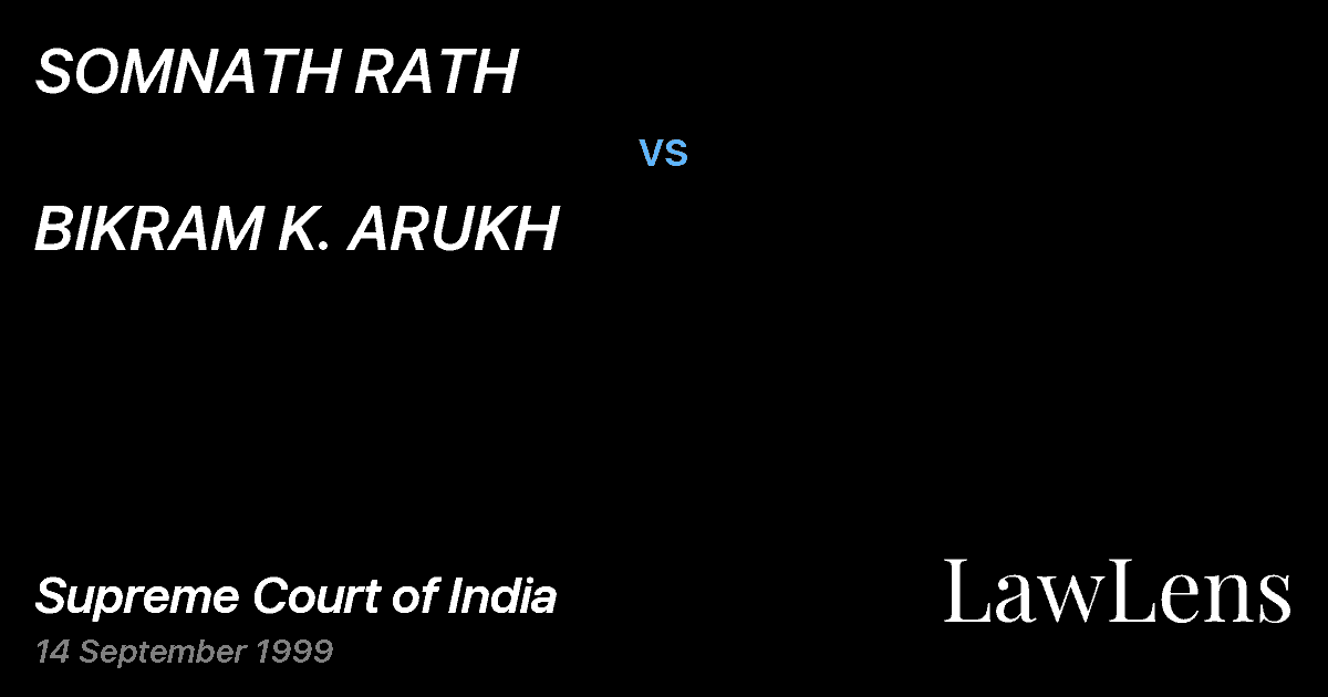 Preview image for SOMNATH RATH vs. BIKRAM K. ARUKH