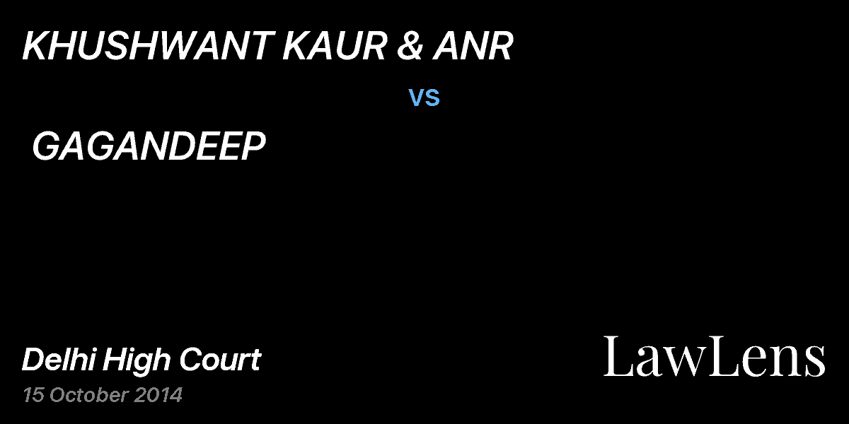 Preview image for KHUSHWANT KAUR & ANR  vs.  GAGANDEEP