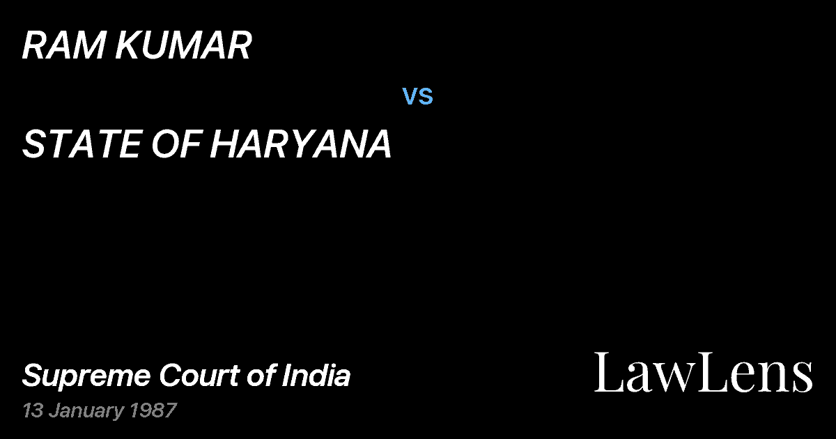 Preview image for RAM KUMAR vs. STATE OF HARYANA
