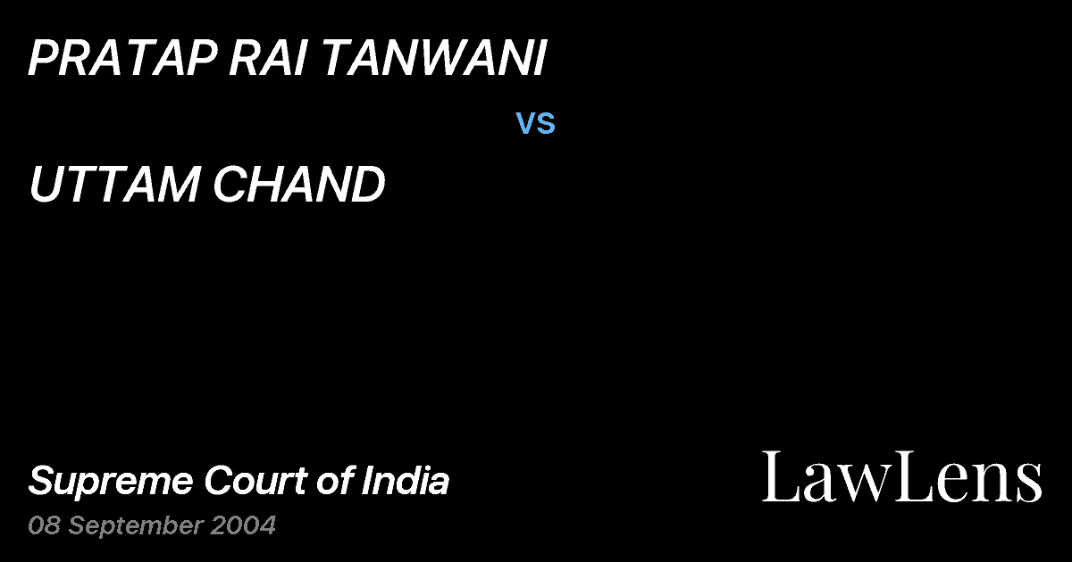 Preview image for PRATAP RAI TANWANI vs. UTTAM CHAND