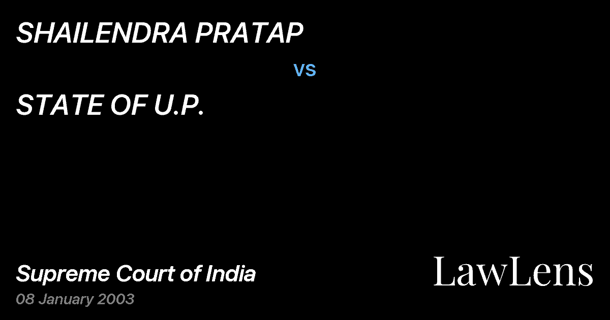 Preview image for SHAILENDRA PRATAP vs. STATE OF U.P.