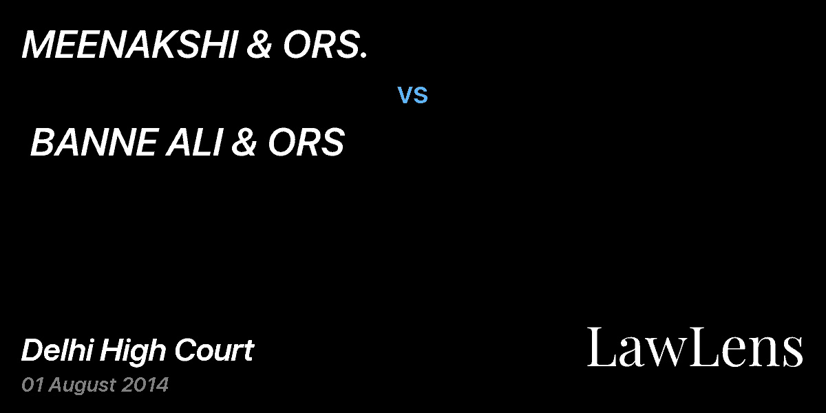 Preview image for MEENAKSHI & ORS.  vs.  BANNE ALI & ORS
