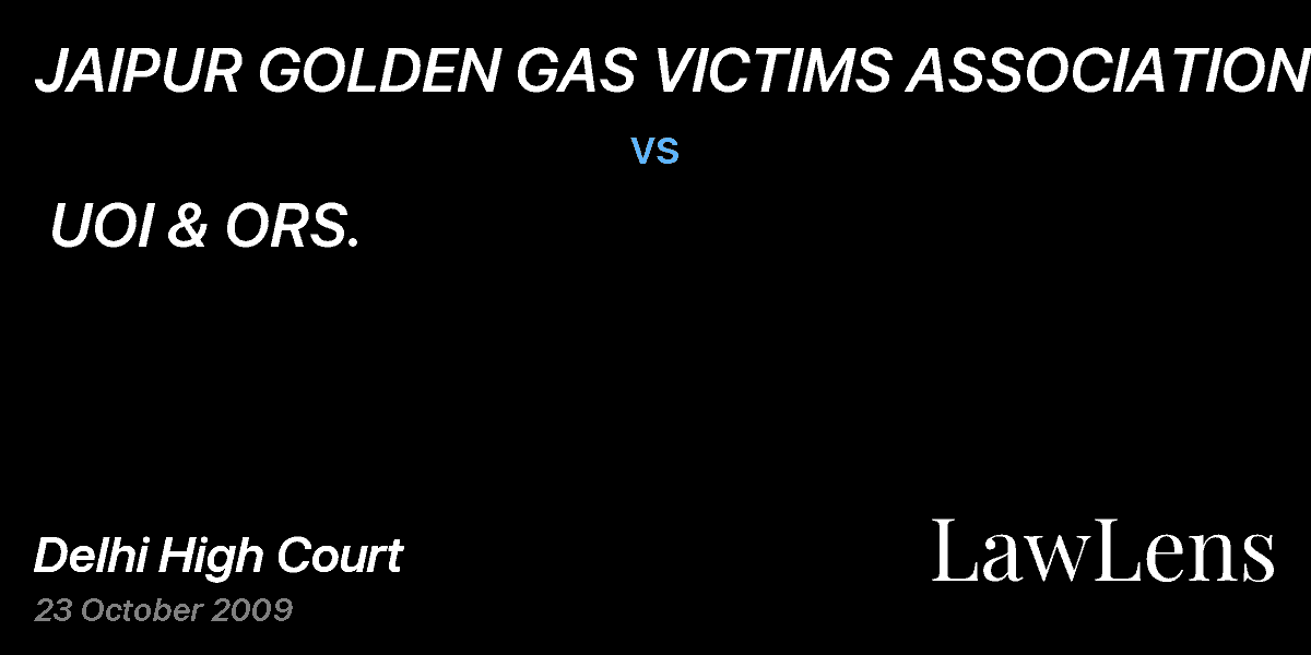 Preview image for JAIPUR GOLDEN GAS VICTIMS ASSOCIATION  vs.  UOI & ORS.