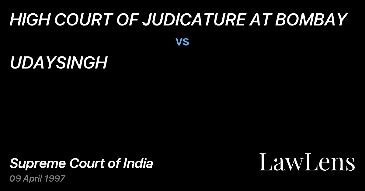 Preview image for HIGH COURT OF JUDICATURE AT BOMBAY vs. UDAYSINGH