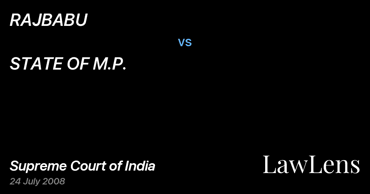 Preview image for RAJBABU vs. STATE OF M.P.