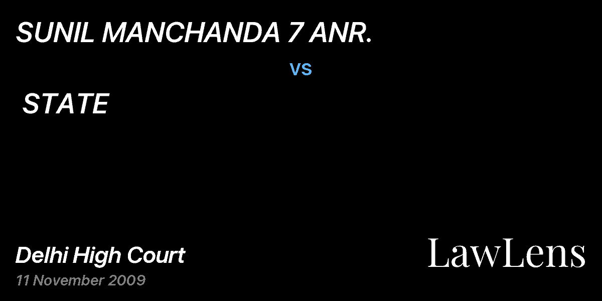 Preview image for SUNIL MANCHANDA 7 ANR.  vs.  STATE