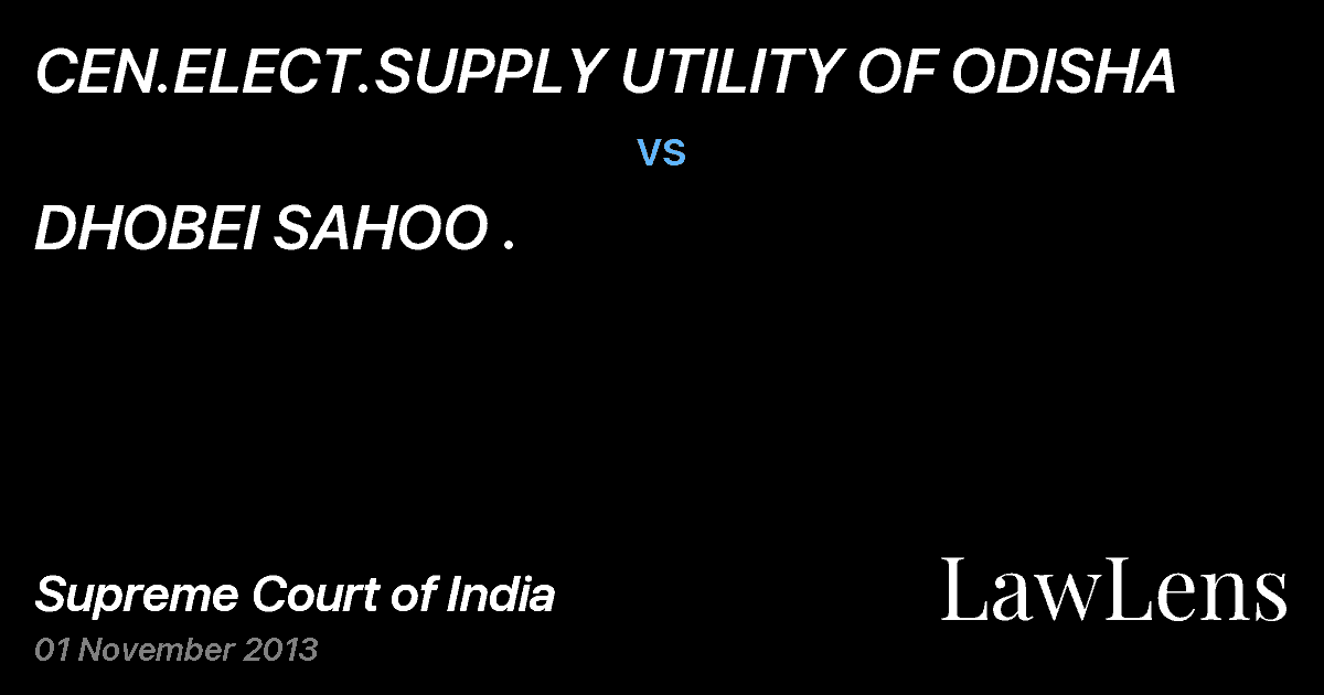 Preview image for CEN.ELECT.SUPPLY UTILITY OF ODISHA vs. DHOBEI SAHOO .