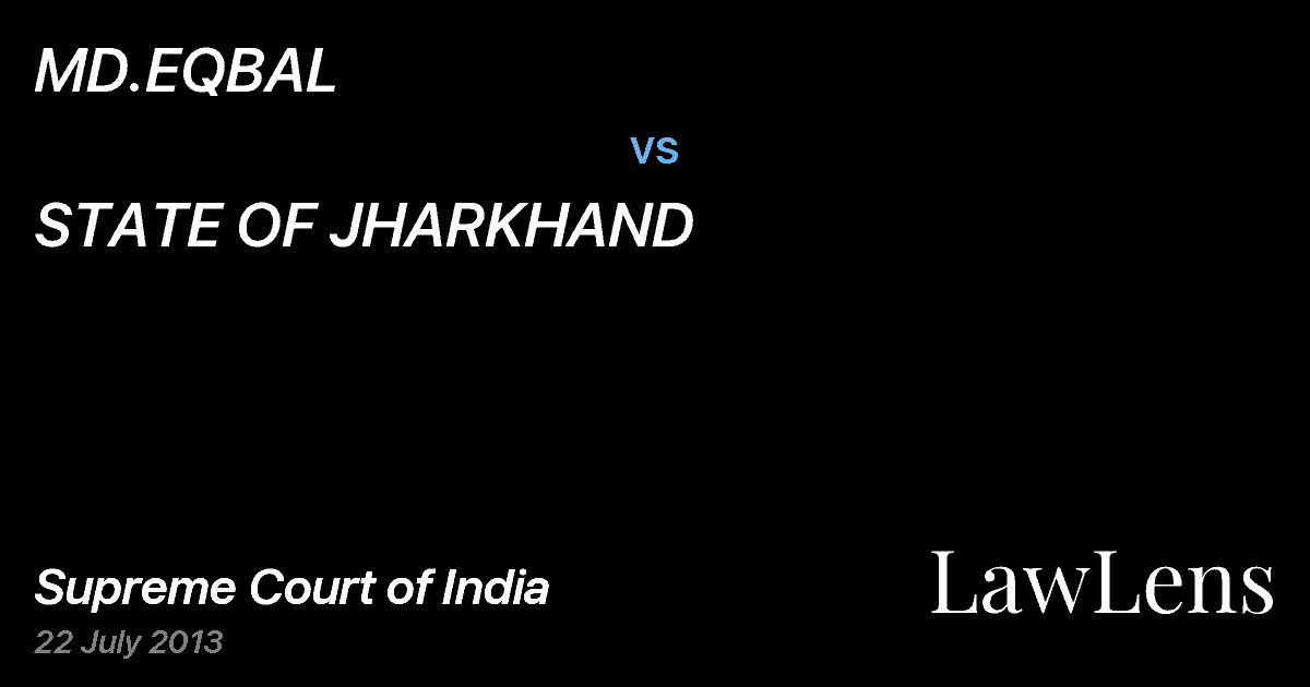 Preview image for MD.EQBAL vs. STATE OF JHARKHAND