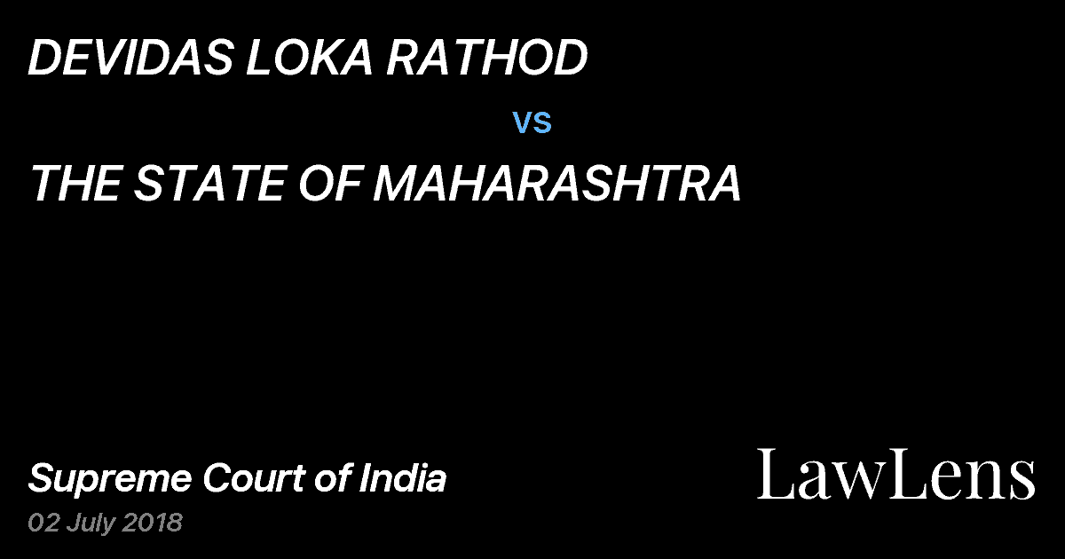 Preview image for DEVIDAS LOKA RATHOD vs. THE STATE OF MAHARASHTRA