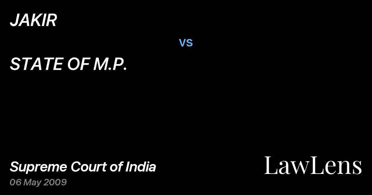 Preview image for JAKIR vs. STATE OF M.P.