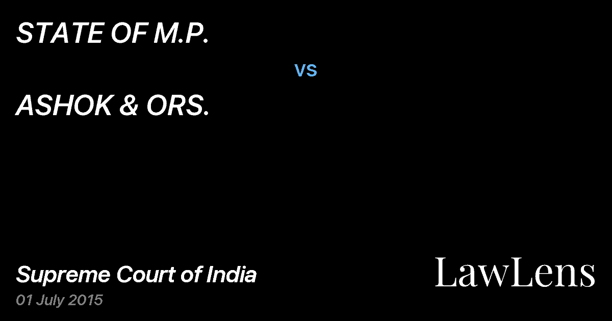 Preview image for STATE OF M.P. vs. ASHOK & ORS.