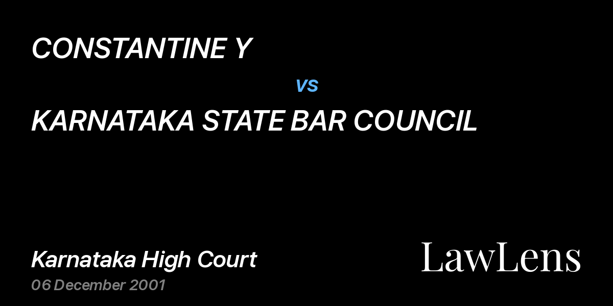 Preview image for CONSTANTINE Y vs. KARNATAKA STATE BAR COUNCIL