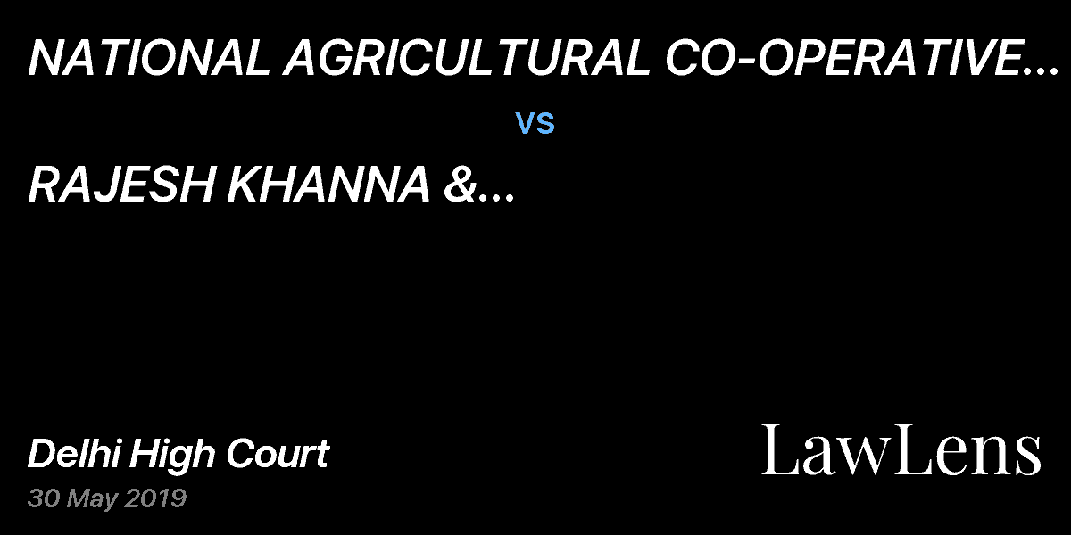 Preview image for NATIONAL AGRICULTURAL CO-OPERATIVE MARKETING FEDERATION OF INDIA LTD.     vs.  RAJESH KHANNA & ORS.                            