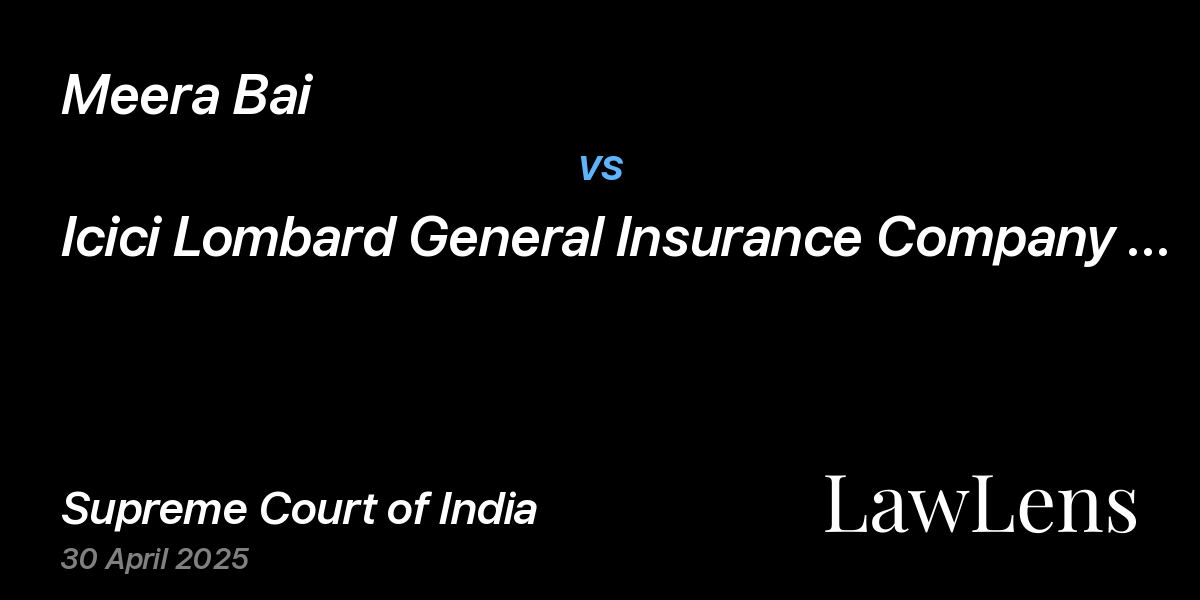 Preview image for Meera Bai vs. Icici Lombard General Insurance Company Ltd.