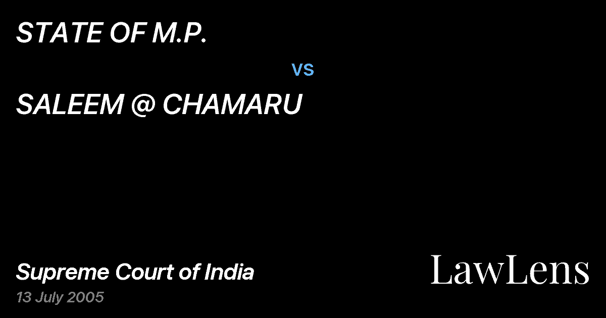 Preview image for STATE OF M.P. vs. SALEEM @ CHAMARU