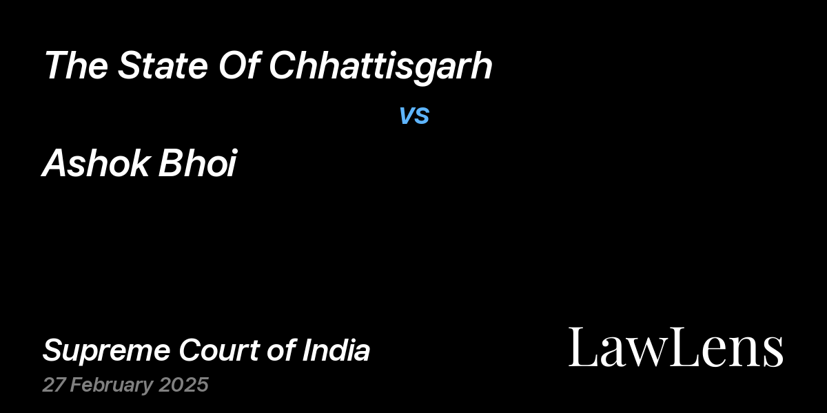 Preview image for The State Of Chhattisgarh vs. Ashok Bhoi