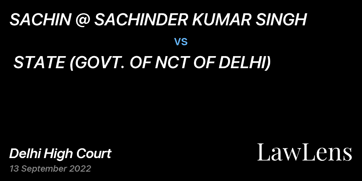 Preview image for SACHIN @ SACHINDER KUMAR SINGH  vs.  STATE (GOVT. OF NCT OF DELHI)
