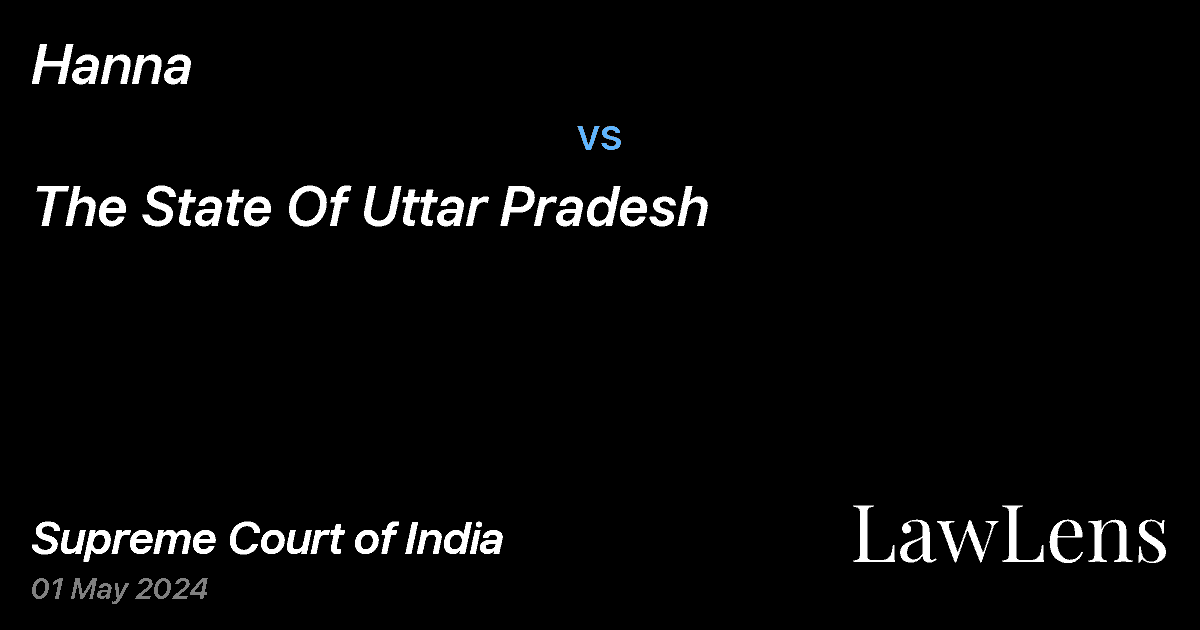 Preview image for Hanna vs. The State Of Uttar Pradesh